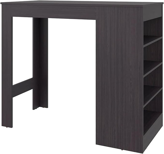 Wenge Kitchen Island with Open Storage
