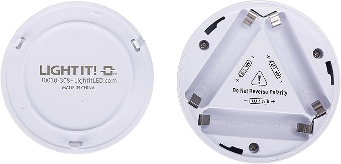 LIGHT IT! By Fulcrum, 30010-308 Stick-On Light, White, 3 Pack