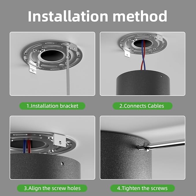 JAYMP Modern LED Ceiling Light 4000K Dimmable 24W COB Black Surface Mount Cylinder Accent Down Light for Living Room Hallway Laundry Room