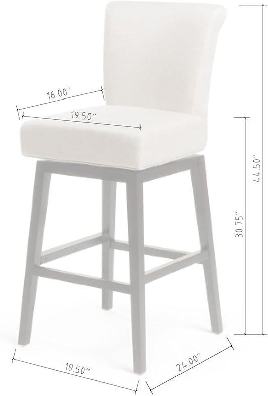 30.75 Inch Swivel Height Bar Stools, Wood e,Fabric Sponge Cushion and Upholstered,Simple Style bar Chair Bar Chairs for Kitchen Island,Bedroom,Dining Room.