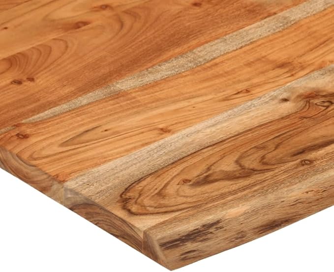 Solid Acacia Wood Live Edge Shelf Wall Mounted for Decorative Items with Shelf Supporting 165.3 lbs, Rustic Wall for Living Room, Brown Acacia Wood 16 x 16 x 1.0 Inches