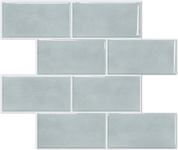 STICKGOO 10-Sheet Subway Tile Peel and Stick Backsplash, Self Adhesive Vinyl Wall Tiles, Stick on Backsplash for Kitchen and Bathroom(Thicker Design)