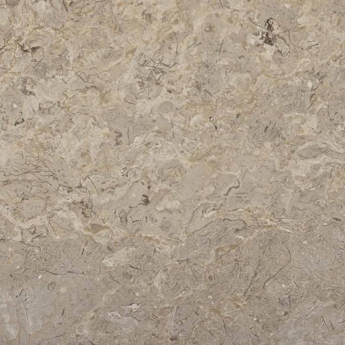 Gray Marble Table Top 23.6 inch Round Polished Dining Room Coffee Countertop for Indoor Outdoor Patio RV Replacement Tabletop