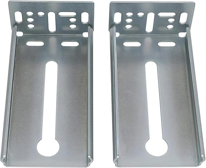 LONTAN 2 Pairs Rear Mounting Brackets for Drawer Slide - B4502 Cabinet Drawer Bracket for Face Frame Cabinets Kitchen Replacement Parts for 1.77 inch(45mm) Width Furniture Gildes