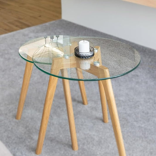 16 Inch Round Tempered Flat Polished Edge Glass Table Top -1/2” Thick Round Glass Table Top–Heavy Duty, Dining, Coffee, and Office Tables by Fab Glass and Mirror