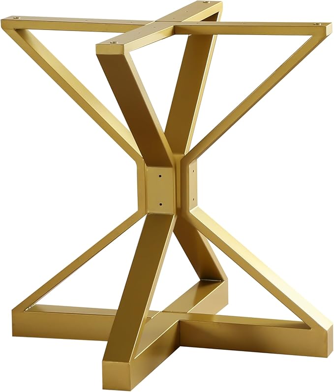 28In Modern Table Base Metal Pedestal Dinning Table Legs with Suction Cups, Heavy Duty Desk Base for Marble,Glass,Wood Top, Coffee Table Legs for Kitchen,Home,Restaurant