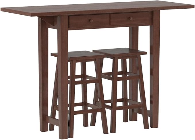 Winsome Mercer Double Drop Leaf Table with 2 Stools