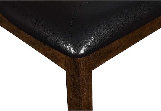 New Classic Furniture Gia 3-Piece Drop Leaf Dining Table Set with 2 Chairs, 42-Inch, Brown