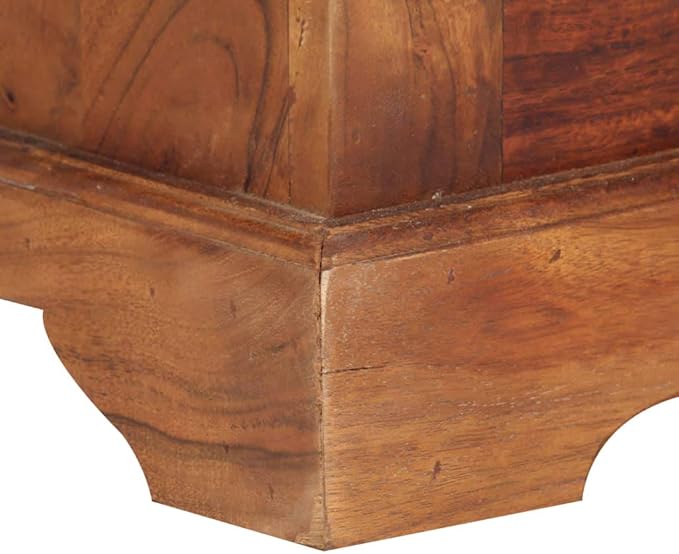 Solid Acacia Wood Sideboard Buffet Cabinet 29.5" H, 2 Door 2 Drawer Natural Brown Pantry Storage for Dining Room Living Room Kitchen