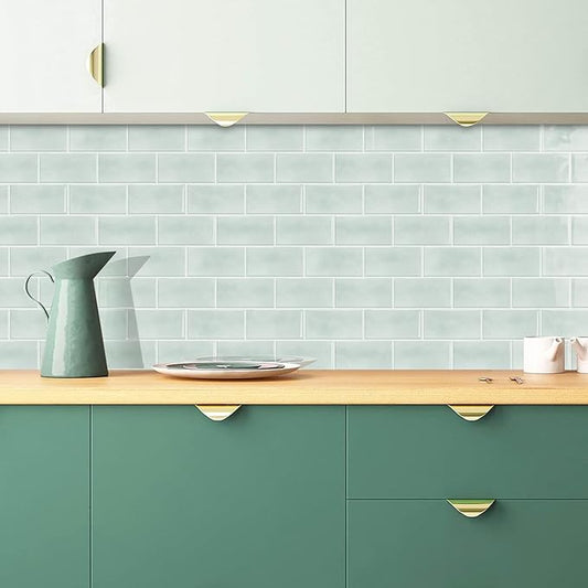 STICKGOO 10-Sheet Subway Tile Peel and Stick Backsplash, Self Adhesive Vinyl Wall Tiles, Stick on Backsplash for Kitchen and Bathroom(Thicker Design)