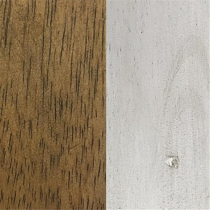 Pemberly Row 18" Wood Keyhole Dining Chairs, Solid Oak in Distressed Gray and Nutmeg Brown Finish, Set of 2, Windsor Fiddleback Style with Turned Legs, Residential or Commercial Dining Room Seating