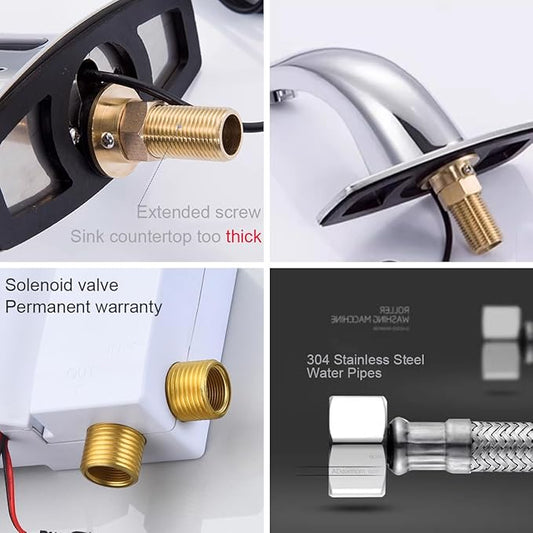 Touchless Bathroom Faucets Motion Sensor Faucet Commercial Infrared Automatic Faucets Automatic Restroom Faucet Hands-Free Toilet Commercial Faucet Cold Water