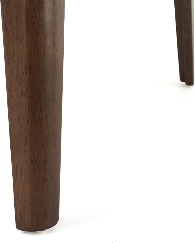 Mid - Century Modern Solid Wood Table with 4 Farmhouse Pcs Tapered Dining Table Legs for Kitchen Island, Bench - Natural Hardwood Replacement Legs (Walnut)