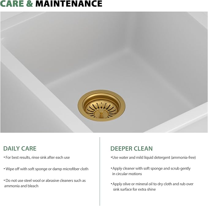 33 Granite Composite Kitchen Sink - Couoko 33x19 Inch White Undermount Granite Kitchen Sink White Quartz Sink Under Counter 50/50 Double Bowl Sink Basin