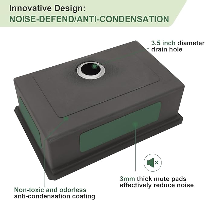 28 Inch Undermount Kitchen Sink Workstation - Couoko 28x19 Inch Undermount Single Bowl Workstation Sink 16 Gauge Stainless Steel Deep Handmade Under Counter Kitchen Sink with Accessories