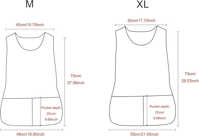 Nanxson Women Cobbler Apron Smock Cotton Printed Apron with 2 Patch Pockets and Side Ties for Work Chef Kitchen Housework
