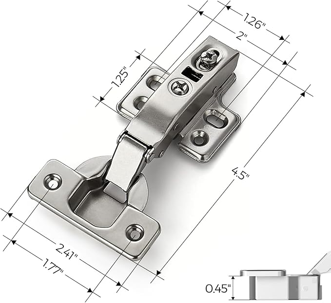 Ravinte 60 Pack 30 Pairs European Kitchen Cabinet Hinges Soft Close Full Overlay Door Heavy-Duty Frameless Adjustable Concealed Cabinet Cup Hinges
