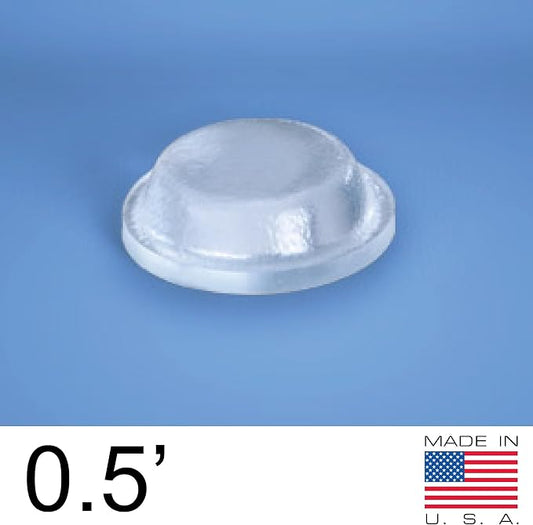 Pack of 50 Cabinet Door Bumpers - 1/2” Diameter Clear Adhesive Pads for Drawers, Glass Tops, Cutting Boards, Picture Frames, Small Furniture