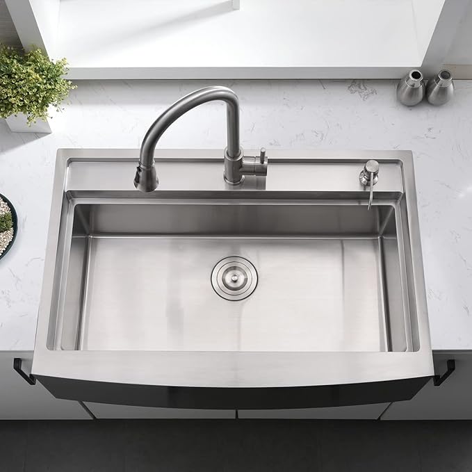 33 Inch Farmhouse Sink Splash Guard Workstation S - VOKIM 33x22 Inch Apron Front Kitchen Sink Stainless Steel 16 Gauge Single Bowl Gunmetal stainless Farm Sink