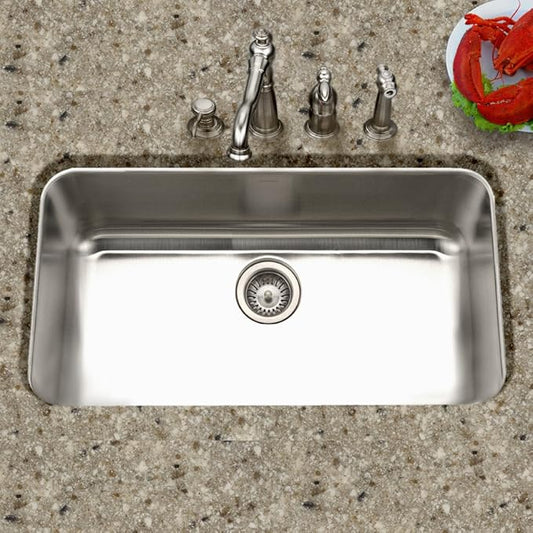 Houzer Medallion Stainless Steel Kitchen Sink - 31 Inch Undermount Single Bowl Sink, Durable & Versatile, Essential for Home & Apartment, Nested 20-Pack - MGS-3018-20