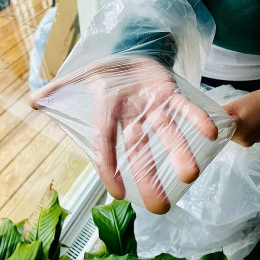 Clear Plastic Sheeting Drop Cloths for Painting, 5 Pcs 9x12ft Plastic Tarp Waterproof Dustproof Almost Tear Resistance Multi-Purpose Furniture Cover Floor Wall Protection Film