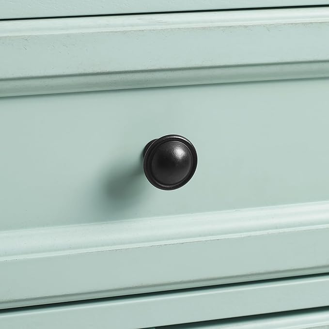 Crosley Furniture Tara Pantry Storage Cabinet with Shelves, Kitchen, Dining, or Laundry Room, Distressed Seafoam Blue