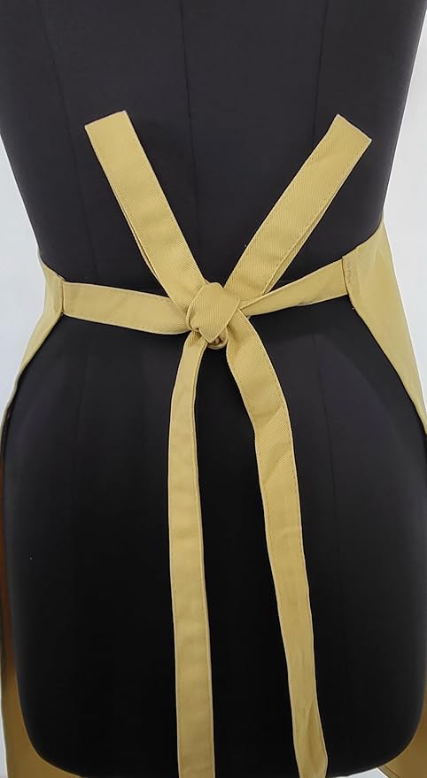 100% Cotton Kitchen Apron with 2 Pockets – Adjustable Chef Apron for Cooking Baking BBQ – Unisex Apron