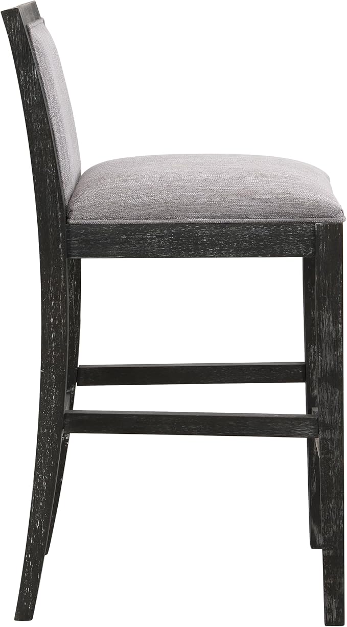 30.5 Inch Height Bar Stools Set of 2, Rubber Wood Frame,Fabric Sponge Cushion and Upholstered Barstools, Retro Bar Chairs Suitable for Kitchen Island,Bedroom,Dining Room.