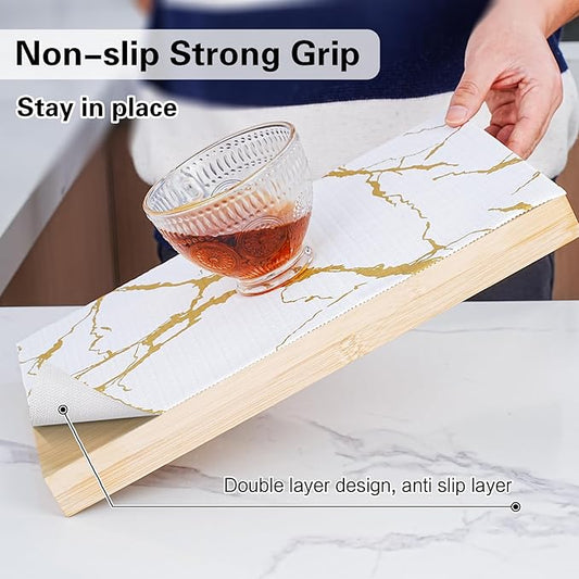Drawer and Shelf Liner for Kitchen Cabinet,Non-Adhesive Cabinet Liner 12in x 30FT,Waterproof Shelf Paper Non-Slip Mats Cupboard Liners Contact Protect Dresser/Shelves/Table-Gold Marble