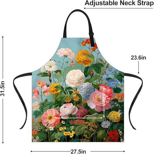 Apron Adjustable Waterproof with Two Deep Pockets Wowen men for Summer BBQ Pool Parties & Resorts
