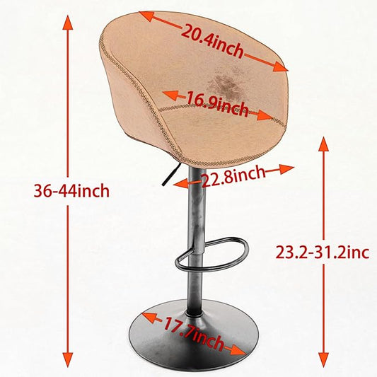 Adjustable Swivel Bar Stools, Mid Century Modern PU Leather Upholstered Counter Height Bar Stool, Kitchen Island with Minimalism Style, 1 Chair,1carton,Gray