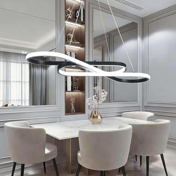 29.53“ Modern Led Pendant Light Fixtures, 3000K-6500K Color Changing Modern Led Pendant Light Kitchen Island, Adjustable Height Kitchen Island Lights Fixtures for Dining Room Kitchen Bedroom Sink