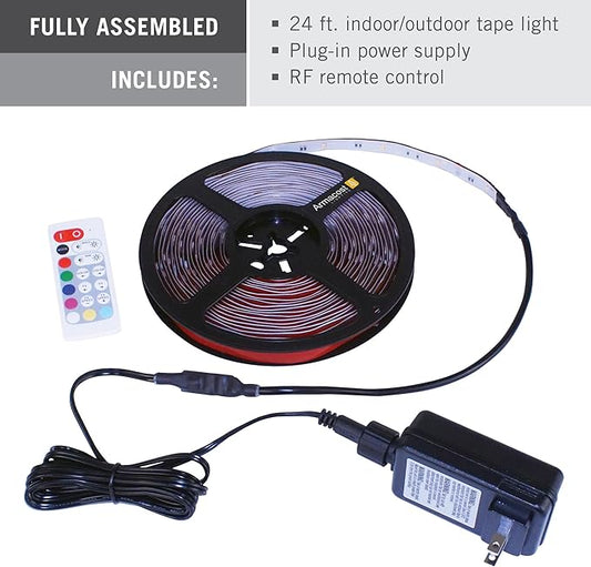 Armacost Lighting 624340 RibbonFlex Outdoor 24 ft. RGB+W Indoor/Outdoor LED Tape Light Kit