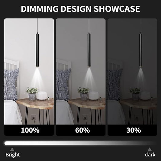 OKELI Modern Pendant Lights 4000K LED Dimmable Pendant Light Fixtures Pendant Lighting for Kitchen Island,Bar,Bedroom, 15.7inch, 10W, ETL, 3Pack