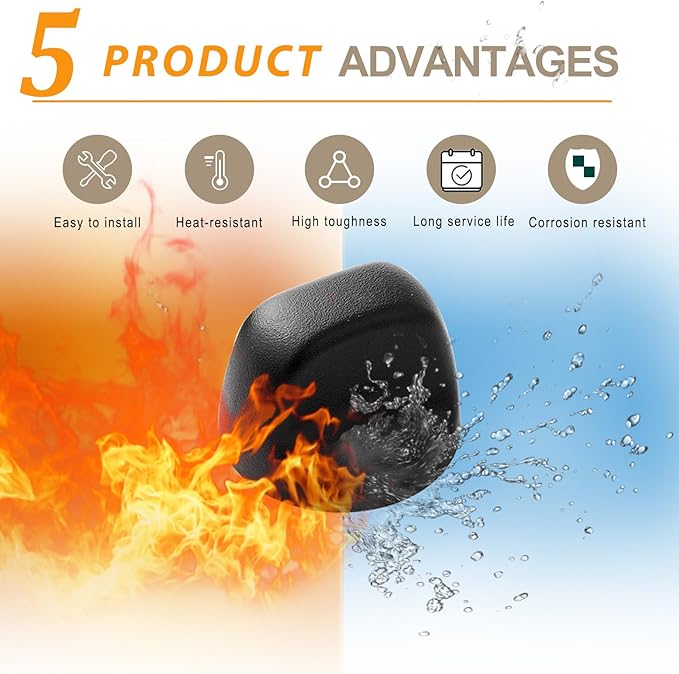 atgestore 2 Pcs Upgraded S99360232 Range Hood Knob Replacement for Broan Range Parts S600348 Black Fan and Light Knobs Broan Range Hood Switch Plastic Control Knobs Nutone Range Vent Hood Knobs