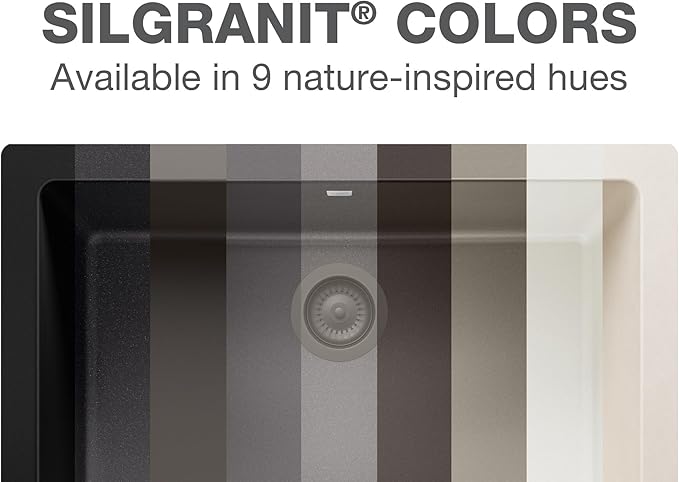 Diamond SILGRANIT 33" 50/50 Double Bowl Dual Mount Kitchen Sink - Coal Black