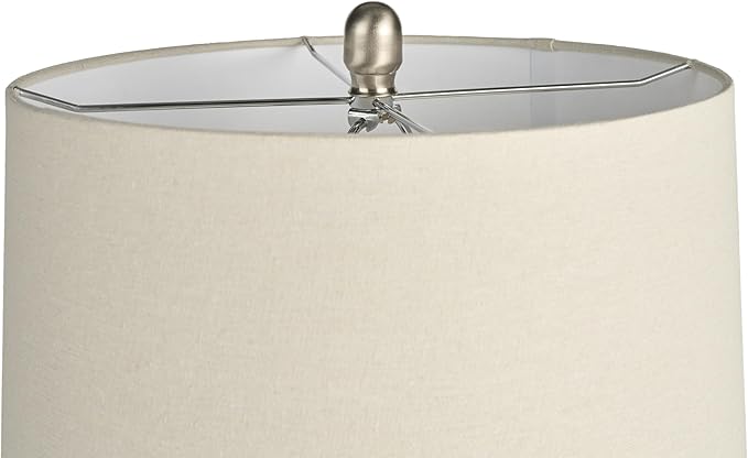 Nourison Home 24" Black ModernFarmhouse Honeycomb Textured Table Lamp for Bedside Table, Living Room, Dining, Entryway