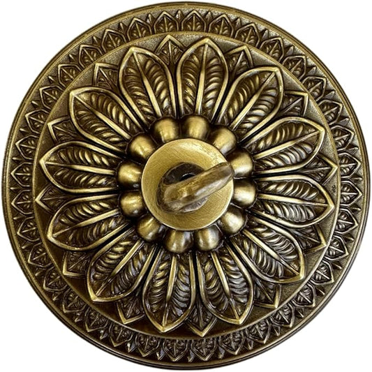 5.9 inches Brass Ceiling Light Canopy Plate, Antique Mounting Canopy Kit for Pendant Light, Hanging Fixture, Chandelier Plate Cover (Retro)