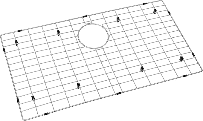 Kitchen Sink Grid and Sink Protector, Stainless Steel Sink Grids 30-3/16" x16-7/16" with Rear Drain for Single Sink Bowl, Sinka Bottom Grid, Sinks Grate