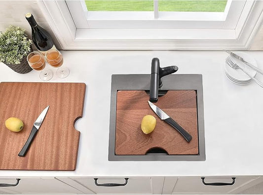 Black Bar Sink Drop In-15x15 Inch Kitchen Sink Stainless Steel Square Small Topmount Workstation Sinks,Single Bowl Kitchen Sinks for Office Laundry Wet Bar Prep RV Outdoor Yard