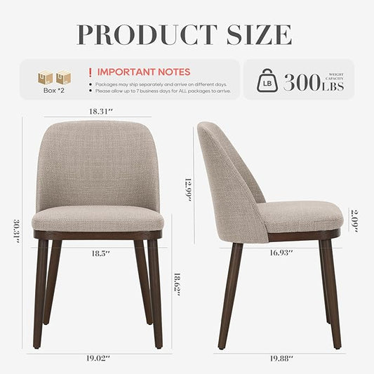COLAMY Upholstered Dining Chairs Set of 4, Modern Kitchen Chairs with Back, Leather Side Dining Room Chairs with Wood Legs for Kitchen Dining Room Restaurant,Camel