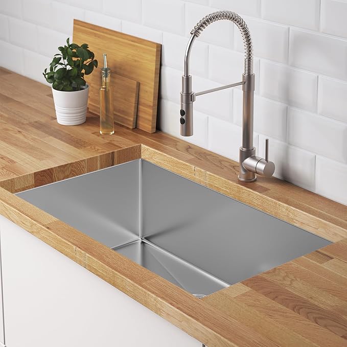 30 Inch Kitchen Sink Workstation - T304 18 Gauge Stainless Steel Single Bowl with Accessories for Drop In Installation 30x19x9 Inch