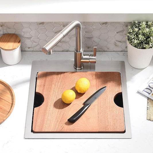21x20 Drop In Bar Sink with Faucet - 21 Inch Small Stainless Steel Bar Sink Drop In and Faucet Combo, 9 Inch Deep Workstation Single Bowl Kitchen Sink with Accessories
