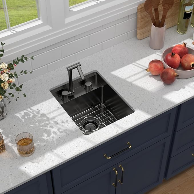 Undermount Kitchen Sink Single Bowl Sink 13x15x9 Inch