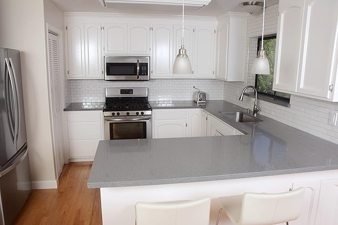 DecoBasics Cabinet Hinges Brushed Nickel for Kitchen Cabinets Doors (2 Pair -4 Pcs) -1/2" Overlay (Variable) -Self Closing Kitchen Cabinet Hinges Flush Mount w/Silicon Bumpers & Hardware Screws…