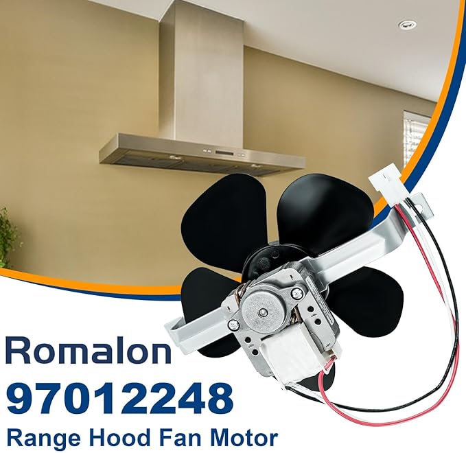 Upgraded Version 97012248 S97012248 Range Hood Fan Motor - BP17 Exhaust Fan Motor Fit for Nu-Tone B-roan 40000&42000 Series Range Hoods by Romalon Replaces 99080492 99080363 97005161 99080533 99080410