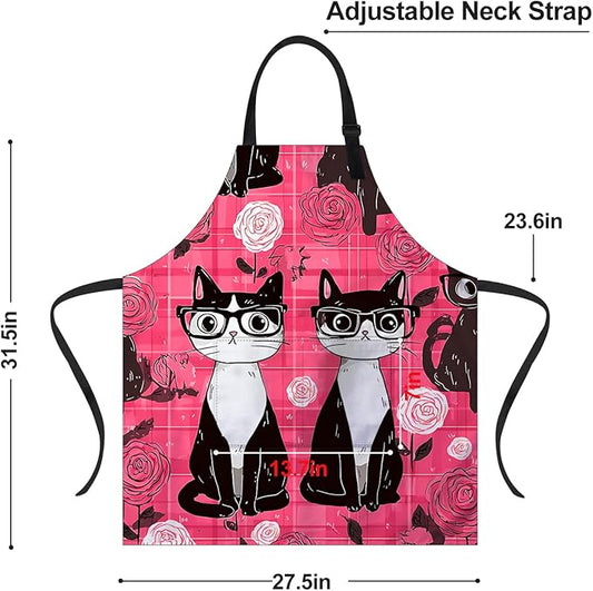 Apron Adjustable Waterproof with Two Deep Pockets Wowen men for Summer BBQ Pool Parties & Resorts