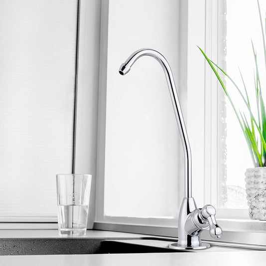 iSpring GS1 100% Lead-Free RO Reverse Osmosis Water Filter Faucet Fit Most Water Filter Systems, Non-Air Gap Single Lever Handle RO Faucet, Chrome Finish