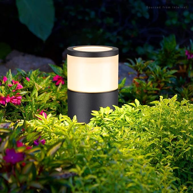 LEONLITE 8-Pack 4.5W LED Landscape Bollard Path Lighting, 5CCT Low Voltage Landscape Lights, 2700K/3000K/3500K/4000K/5000K Selectable, Outdoor Pathway Light, Die-Cast Aluminum Housing, FCC, ETL Listed