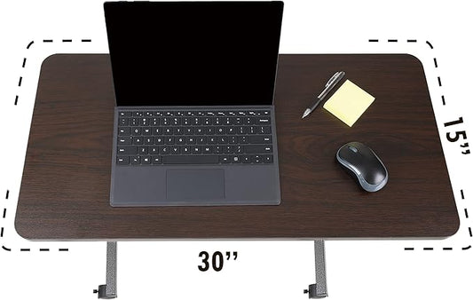 Carex Overbed Table, Adjustable Overbed Bedside Table with Wheels, Bed Desk & Couch Desk, Rolling Over Bed Bedside Table for Hospital and Home Use, Adjusts for Right or Left-Handed Use, Wood Grain